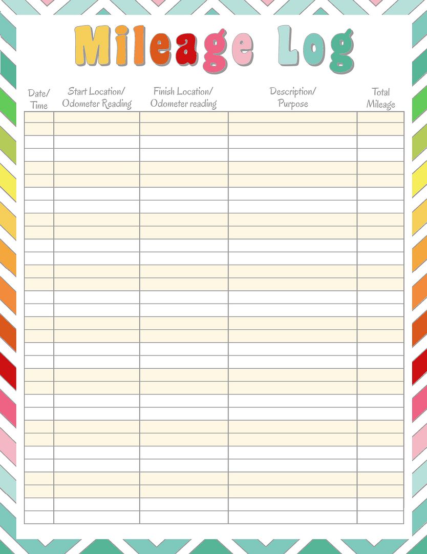 Transformative image pertaining to printable mileage log Amazing image throughout printable mileage log
